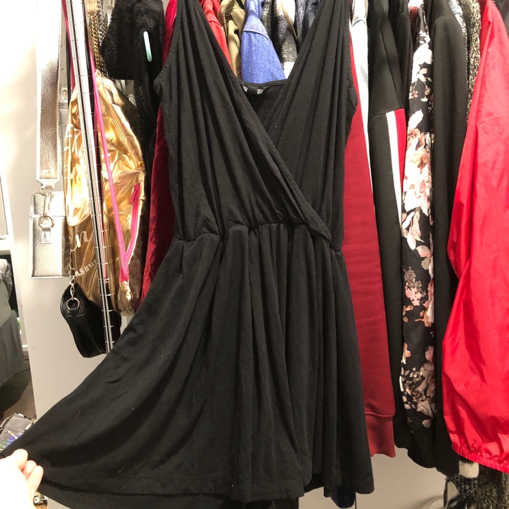 Black V-Neck Topshop Romper